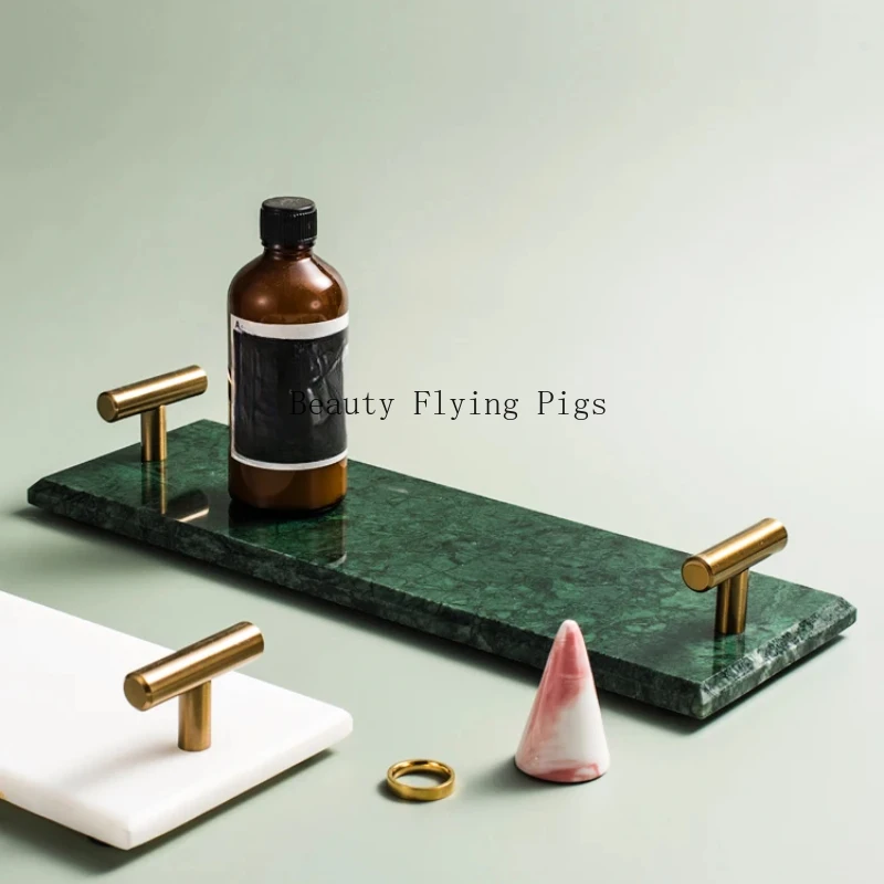 

1pc Marble storage tray Bathroom decoration Bathroom accessories Entrance storage rack home decoration Jewelry storage tray