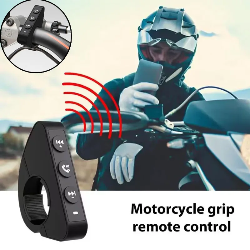 

Bluetooth 5.3 Handlebar Remote Controller Song Switching Control for Motorcycle Helmet Headset Waterproof Wireless Media Control