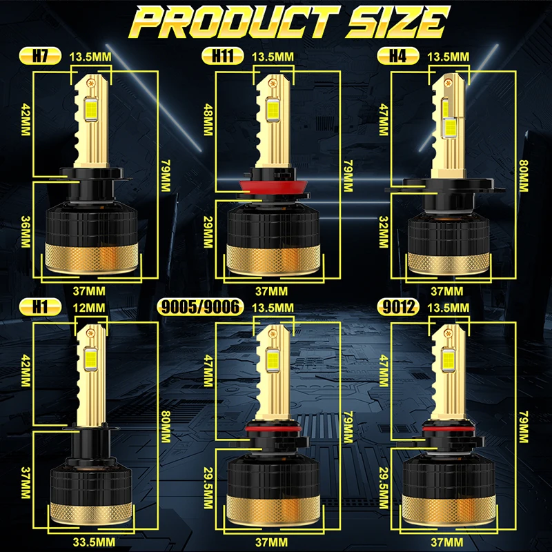 H7 Led 6600 واط المصباح Canbus 6000 كيلو H1 H4 H11 9012 HIR2 H8 H9 9005 9006 HB3 HB4 السوبر مشرق 7535 CSP رقائق السيارات الضباب مصباح 12 فولت