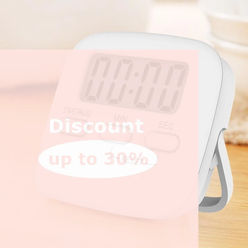 [Digital Kitchen Timer Super Light LCD Countdown Stopwatch with Foldable Stand Bracket Time Reminder for Travel Cooking Use]