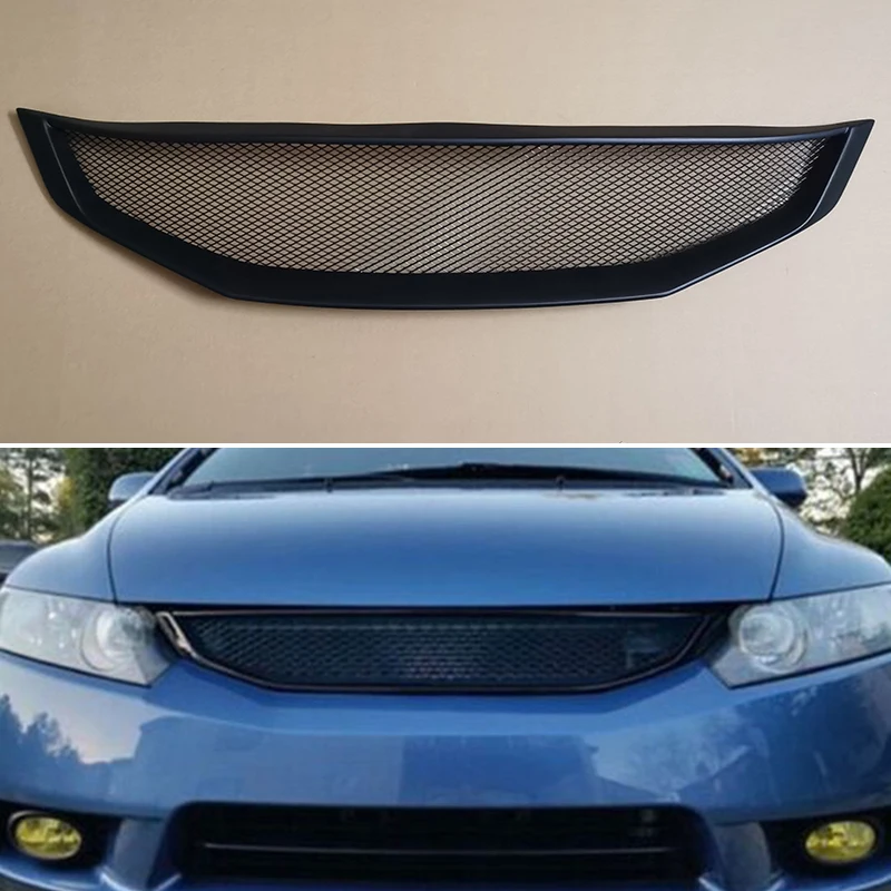 

For Honda Civic Si Sedan 2009 2010 2011 Year Racing Grille Grill Body Kit Accessories FRP Matte Black