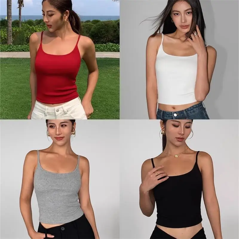 

Sleeveless Adjustable Shoulder Strap Skinny Camisole Tops for Woman Solid Sexy Top Party Club Streetwear camisetas Mujer Clothes