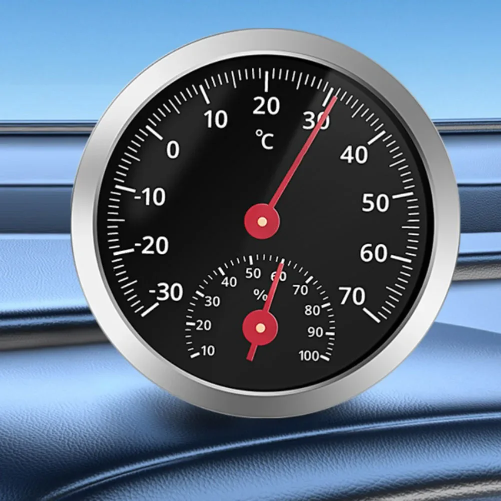 For Car For Greenhouse Dashboard Gauge Car Thermometer For Dashboard Monitoring Temperature And Humidity Levels