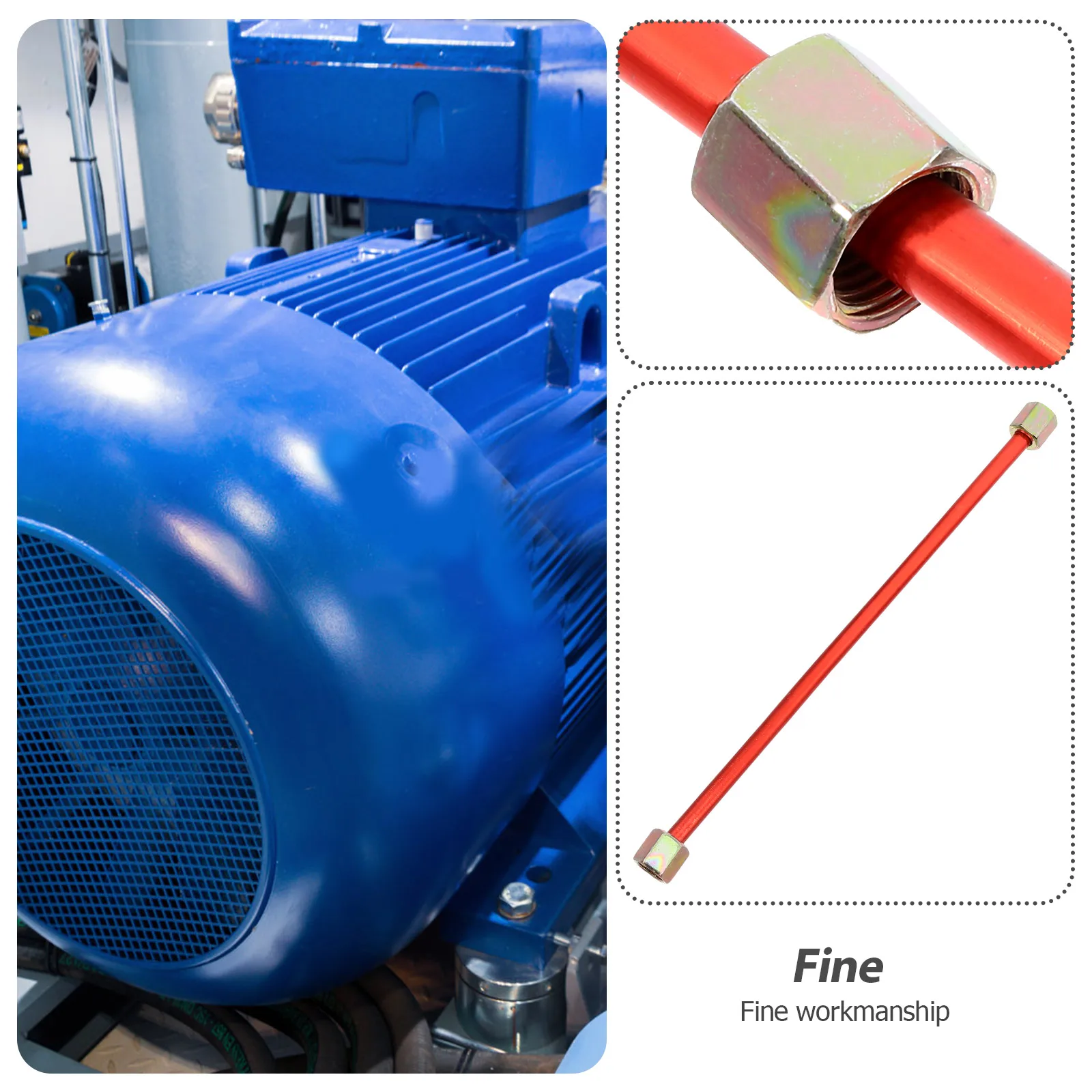 

Air Compressor Connecting Pipe Durable Stable Connection Copper Plated Aluminum Compatible Models Exhaust Tube Replacement Parts