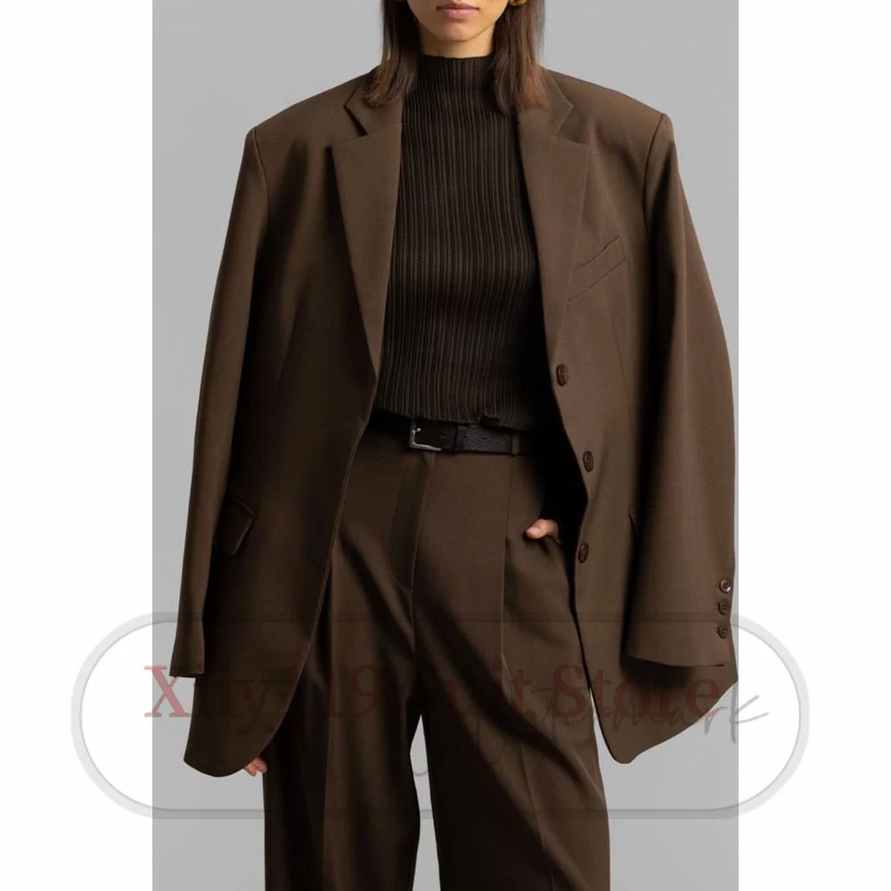 Costume for Women 2024 New Style Serge Single-breasted Suit Two-piece Business Casual Suit Suit Pants Sets Women\'s Pantsuit