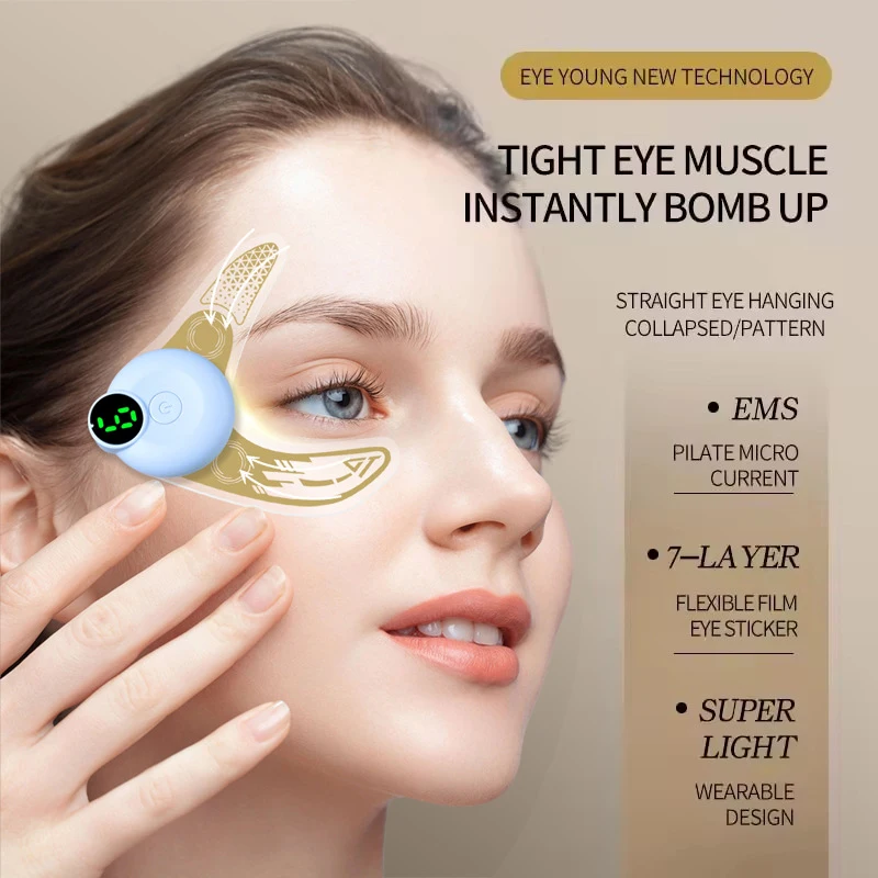 EMS masque pour les yeux Patch visage masseur pour les yeux stimulateur musculaire masseurs du visage beauté yeux levage Fatigue soulagement sacs pour les yeux cernes