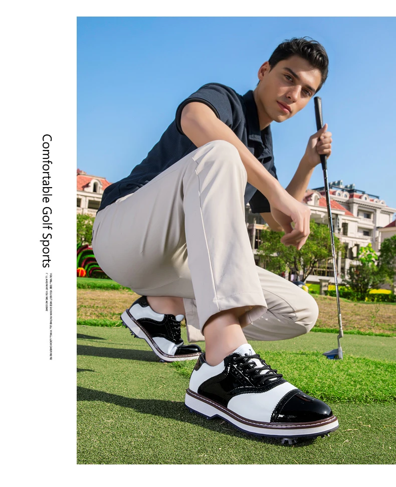 2026 Neue Professionelle Herren-Golfschuhe mit Spikes Wasserdicht Atmungsaktiv Rutschfest Bequeme Outdoor-Sport-Golf-Sneaker – Detail 13