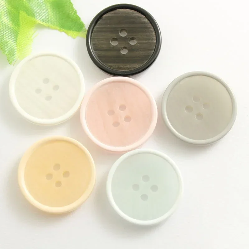 Round Resin Sewing Buttons for Kids Clothes, Scrapbooking Decorative Botones, Handicraft DIY Accessories, 10-25mm, 10Pcs