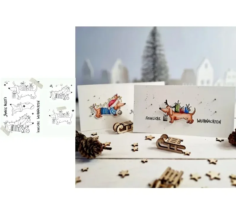 Neu eingetroffen: Vorverkauf von Weihnachts-Stanzformen und Stempeln für DIY-Scrapbooking/Fotoalben, dekorative Prägung, DIY-Papierkarten