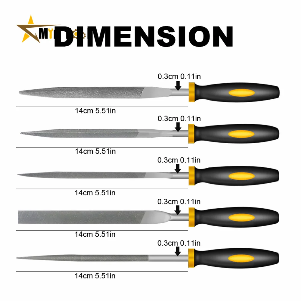 Set di lime per aghi per raspa in metallo strumenti per intaglio del legno per limatura di aghi per raspa in acciaio utensile manuale per la