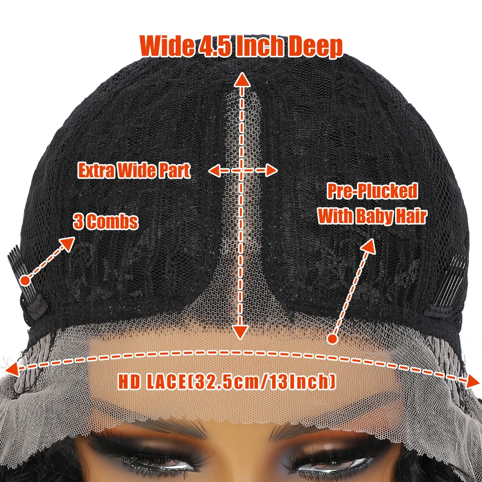 20 Inch Curly Synthetic Lace Front Wig For Africen Women Black T Part Blonde Curly Lace Frontal Wig For Afro Female