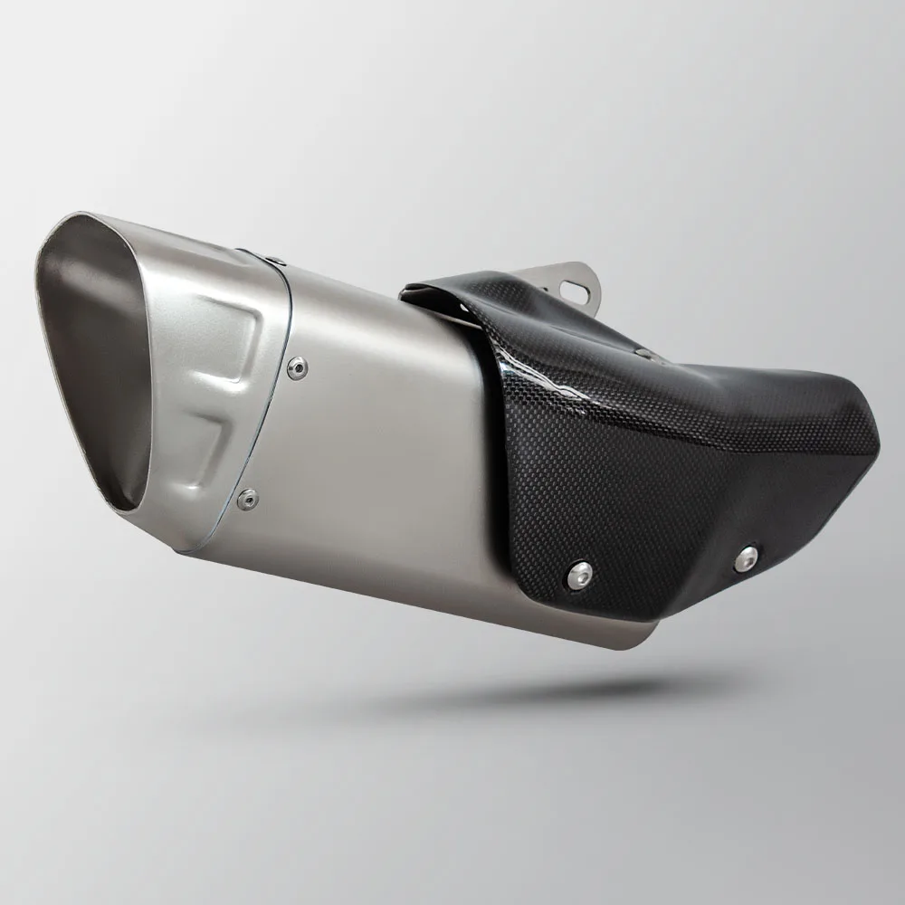 

51MM Universal Motorcycle Exhaust Muffler with Protective Cover For Z900 R3 R7 R1 MT03 MT10 CBR650R CBR500R CBR250R ZX25R ZX6R