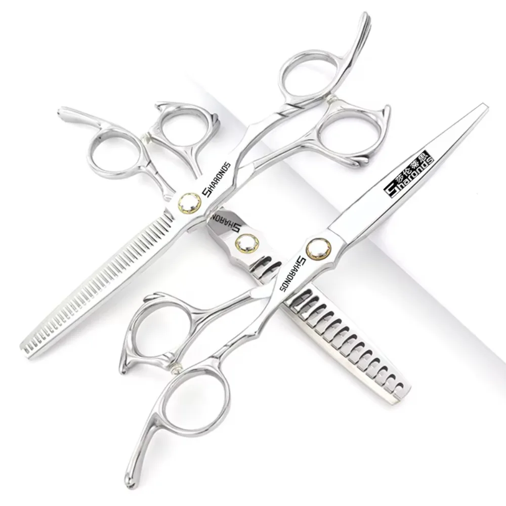 Barber Professional Scissors 6/6.5-inch Flat Scissors Fishbone Teeth Hair Cutting Gallery Exclusive Hairdressing Scissor Set