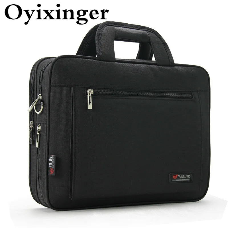 OYIXINGER Oxford Men Shoulder Bags For 14.1 Inch Laptop Handbags A4 Document Men's Handbag Multifunction Business Briefcase Male