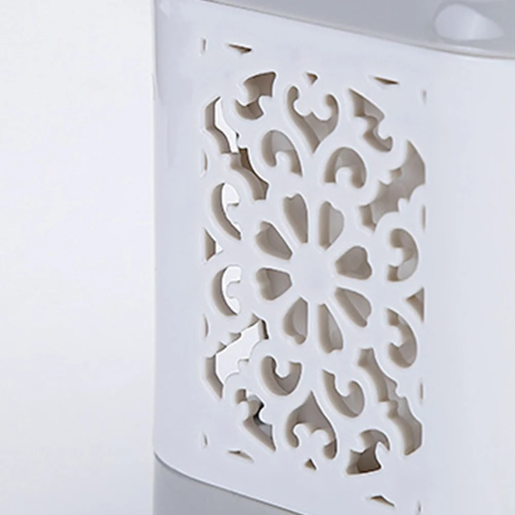 

2Pcs Multifunction Toothbrush Holder Set Food Grade PP Material Safe and 5 Small Compartments for Home Bathroom Use