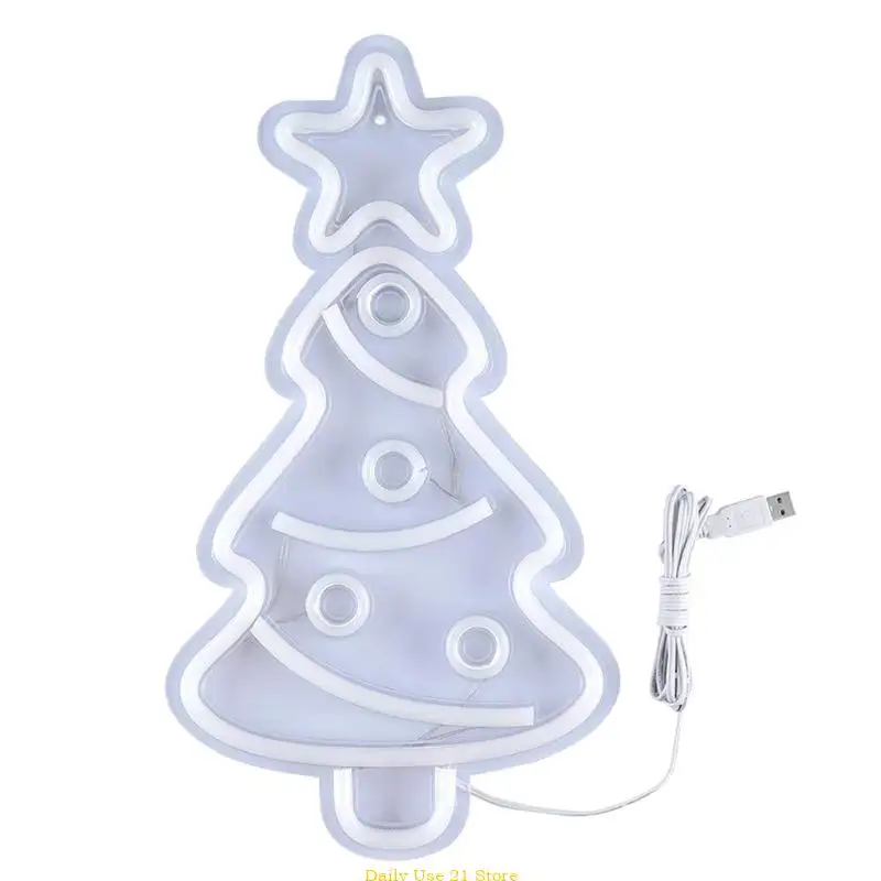 

Christmas Tree Light LED Sign USB Powered Lamp Illuminate Party Wall Decor