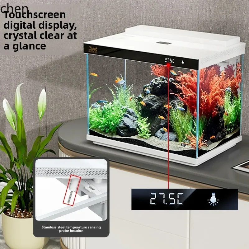 

YFY Ultra-clear Glass Fish Tank Living Room Small Household Aquarium Ecological Filter Fish Tank