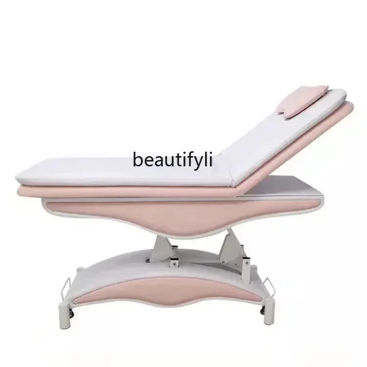 

Electric lifting beauty bed for body embroidery Multifunctional eyelash beauty, massage therapy bed Lead hole