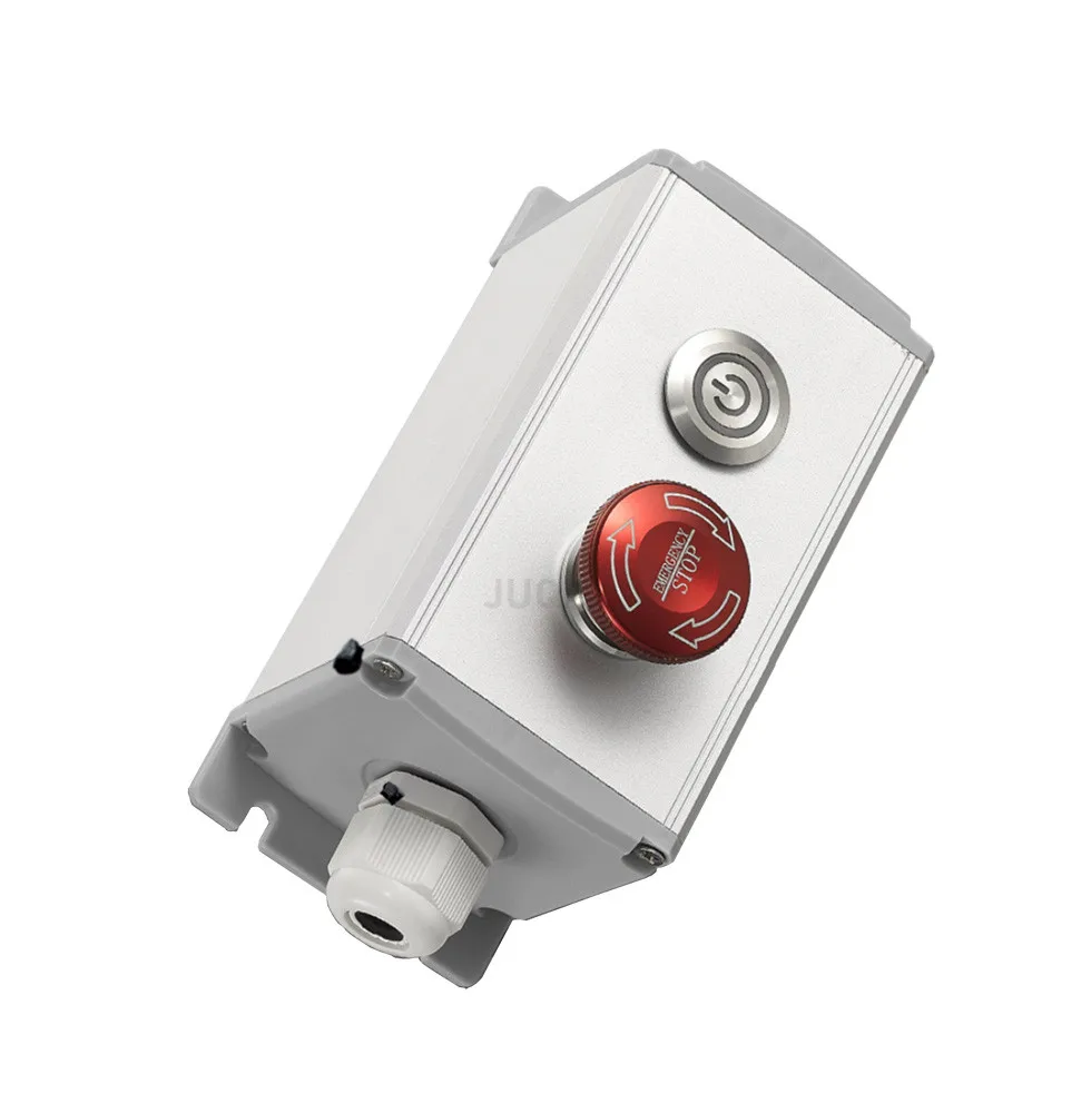 زر معدني صندوق التبديل 16/19/22 مللي متر مقاوم للماء صندوق توقف الطوارئ زر صندوق سبائك الألومنيوم بدء إيقاف صندوق التحكم 12345 ثقوب #4