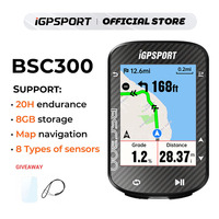 iGPSPORT BSC300 GPS Bike Computer Cycling Wireless Color Screen Map Navigation Support Indoor Training Bicycle Accessory