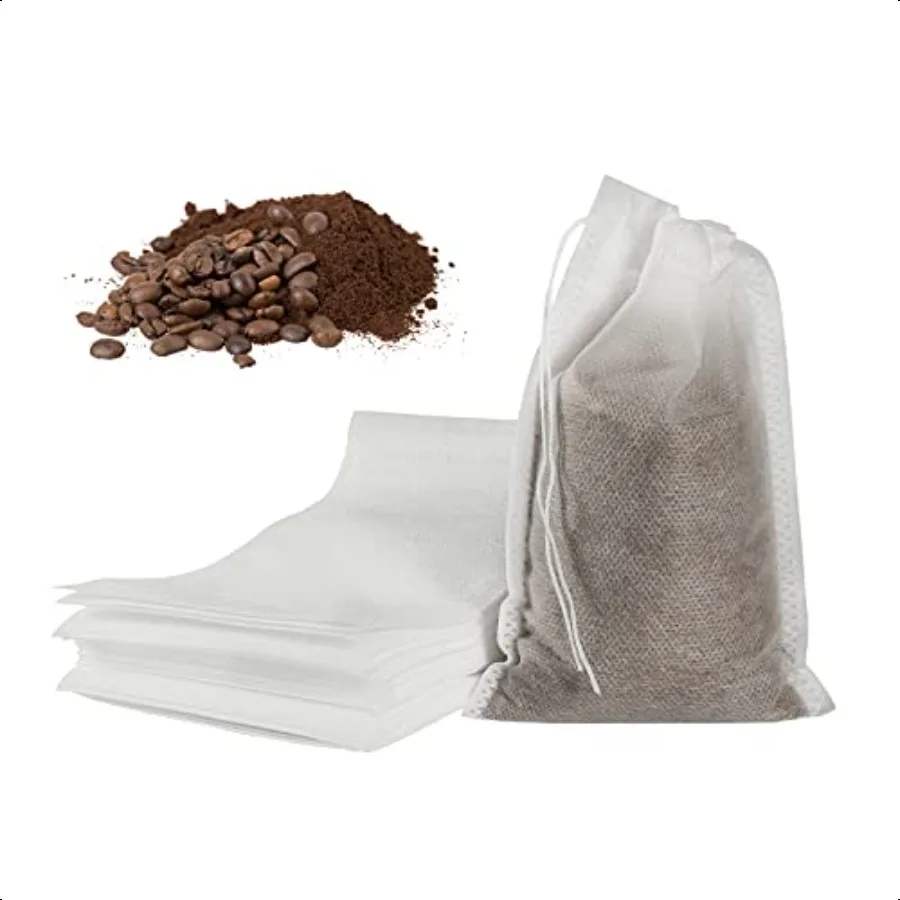 

50pcs No M Cold Brew Bags 4x6 inch Coffee Filter Bag Fine Mesh Brewing Drawstring Pouches for Iced Coffee Hot Tea Herb Spice