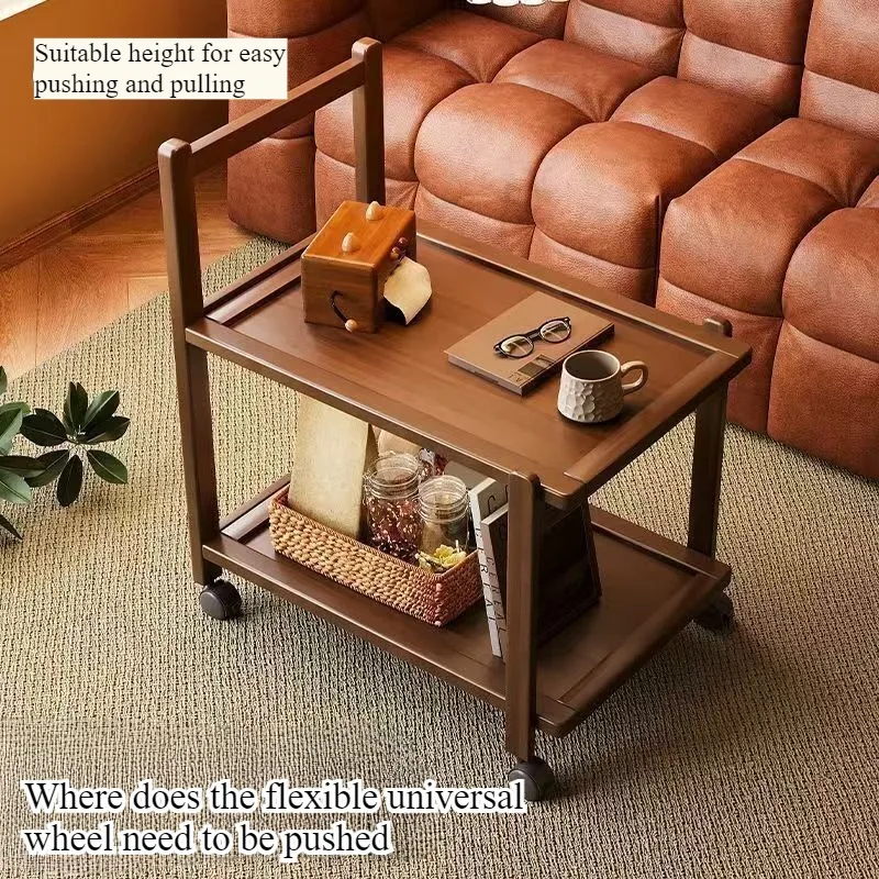 Mobile rack Multi-layer trolley Coffee table Floor to ceiling Living room Storage rack Kitchen Multifunctional sundries storage image 4