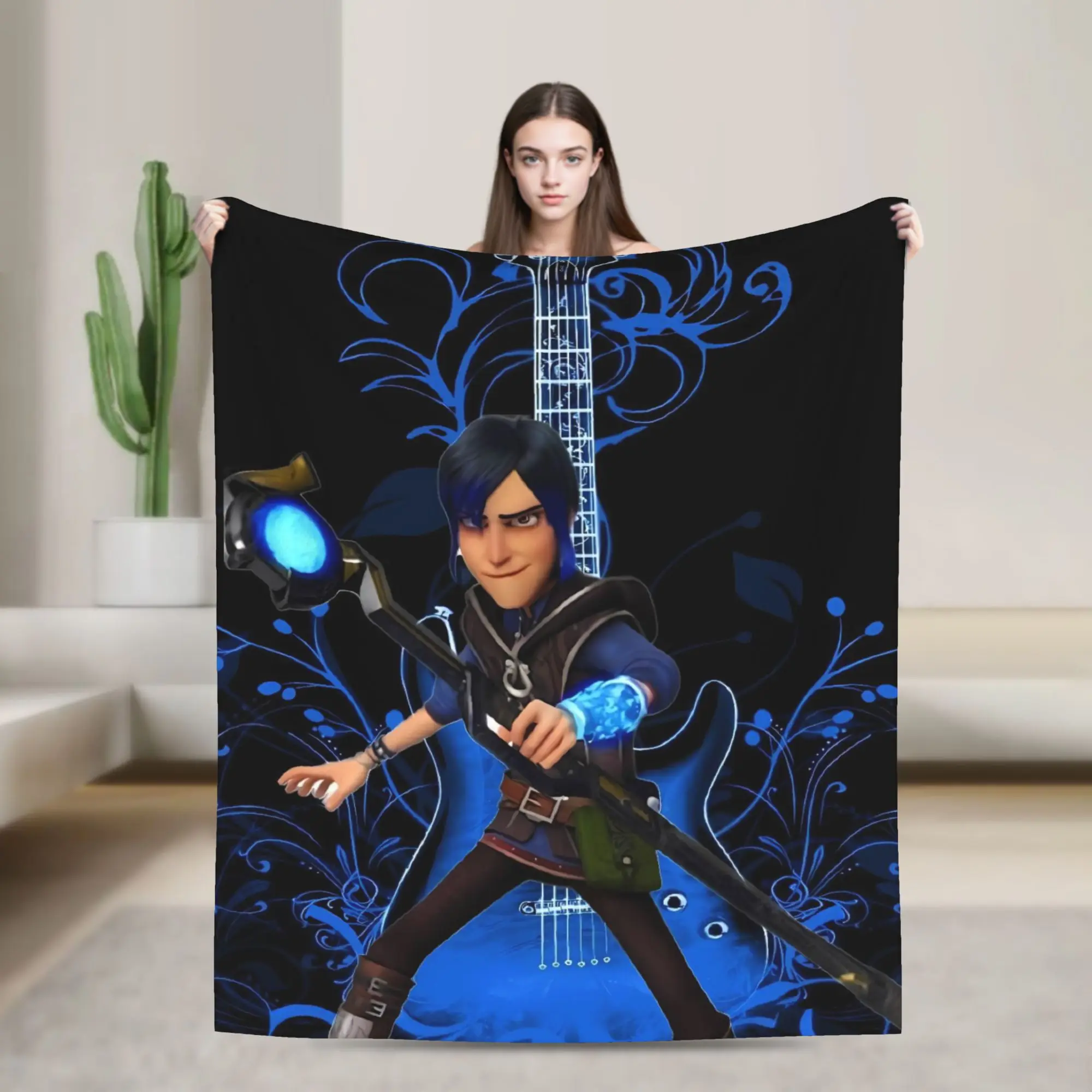 Trollhunters Tales Of Arcadia Flannel Blanket  Soft Warm Throw Blanket for Couch ChairComfortable Bedspread Sofa Bed Cover