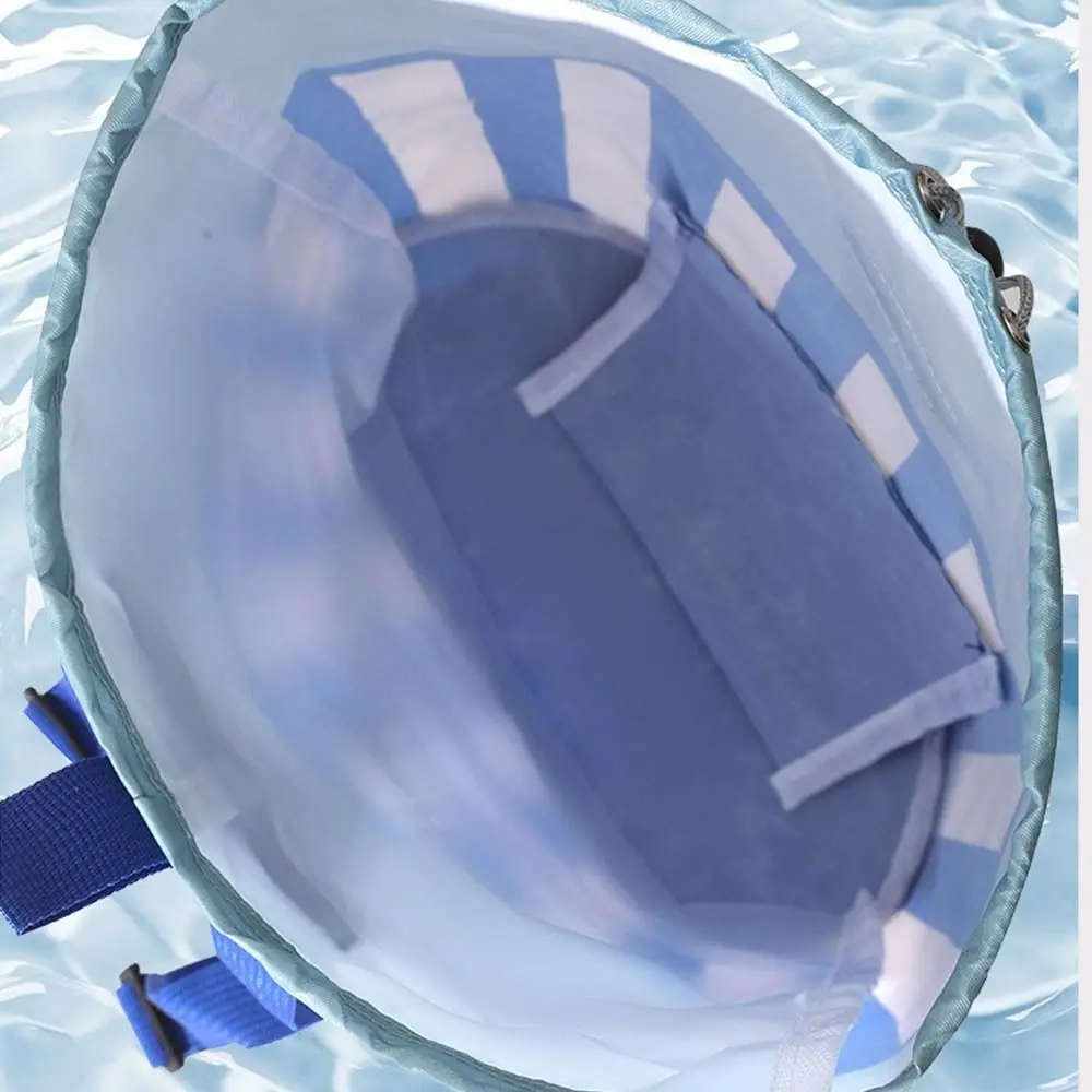 

Dry/Wet Separation Children's Swimming Backpack Lightweight Waterproof Toiletry Storage Bag Large Capacity Striped