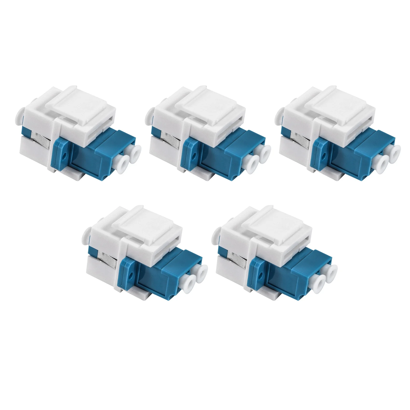 LC Fiber Optic Adapter LC to LC Duplex Multimode 10GB F/F Keystone Coupler for Wall Plates, Patch