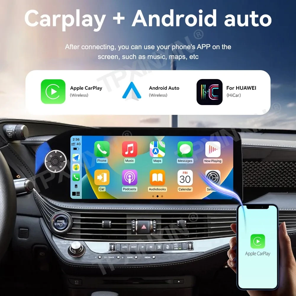 أندرويد 15 الوسائط المتعددة للسيارات لكزس LS LS400 LS430 LS460 LS600 2017 ~ 2020 نظام تحديد المواقع والملاحة شاشة فيديو ستيريو DSP رئيس وحدة