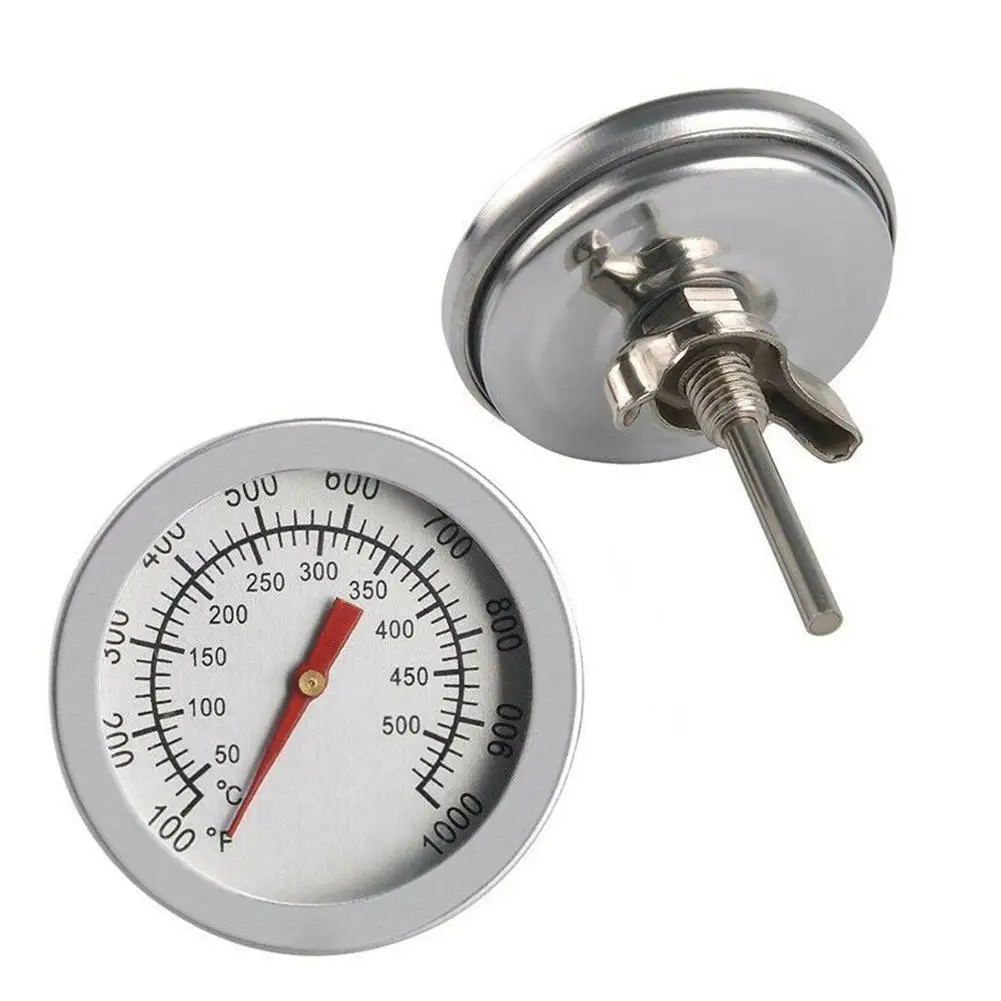 BBQ Gauge Built-in Lid Thermometer Replace for Weber Traveller Grills Charcoal Pit Wood Smoker Oven 100-800°F Barbecue Camping