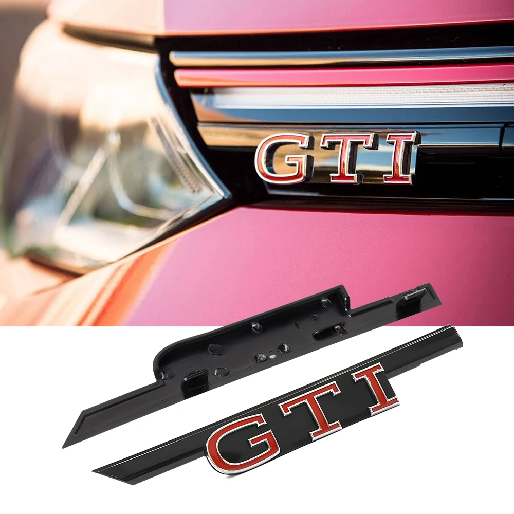 1PCS 3D ABS Car Front Hood Badge Decoration GTI GTD LOGO Auto Front Grille Emblem Replacement for Volkswagen VW Golf 8 MK8