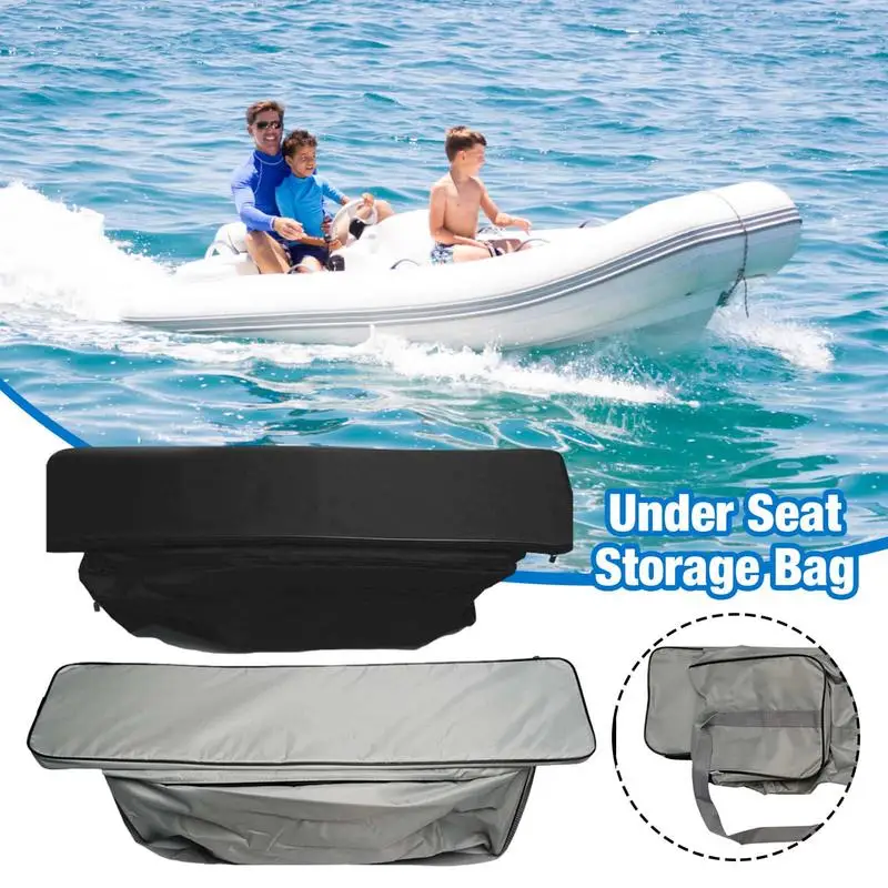 

Canoe Dinghy Fishing Boat Inflatable Boat Under Seat Storage Bag with Padded Seat Cushion 85x21cm