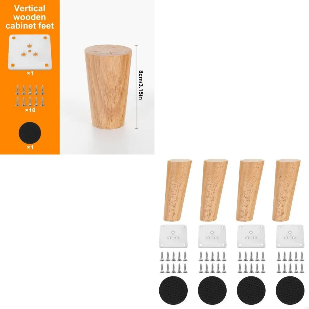 

Multipurpose Wooden Table Legs Anti Slip Base Durable Surfaces Treatments for Home