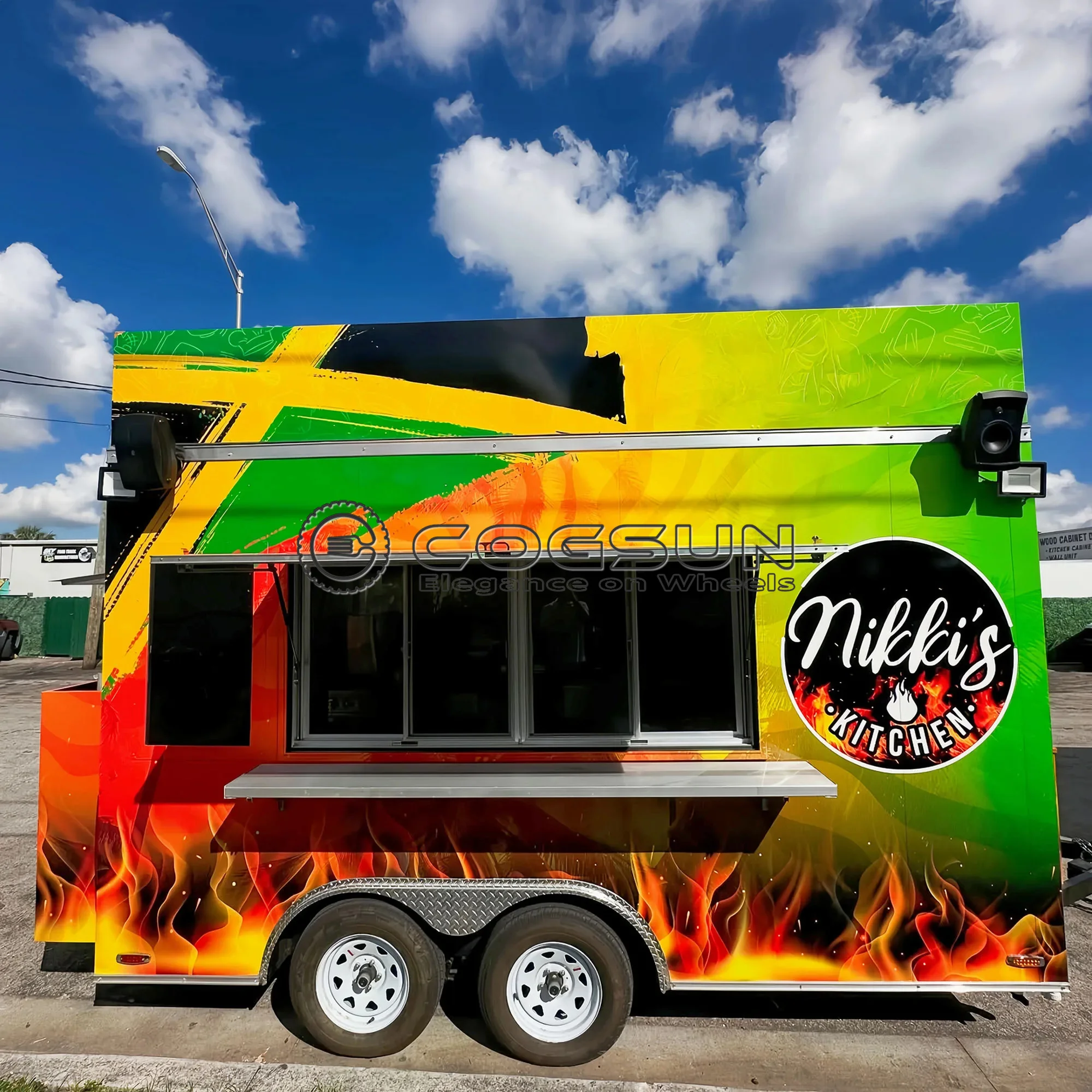 

High-Performance BBQ Smoker Trailer with Prep Area and Storage