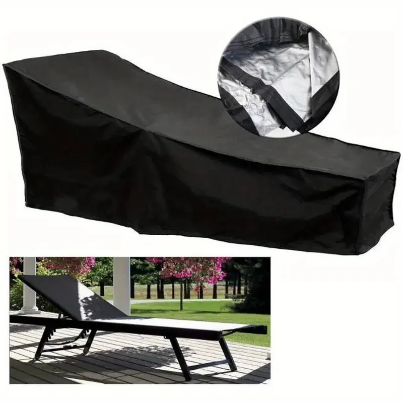 Heavy Duty Outdoor Lounge Chair Covers - Durable Oxford Fabric,  All-Season Patio & Poolside Protection, Patio Furniture Cover