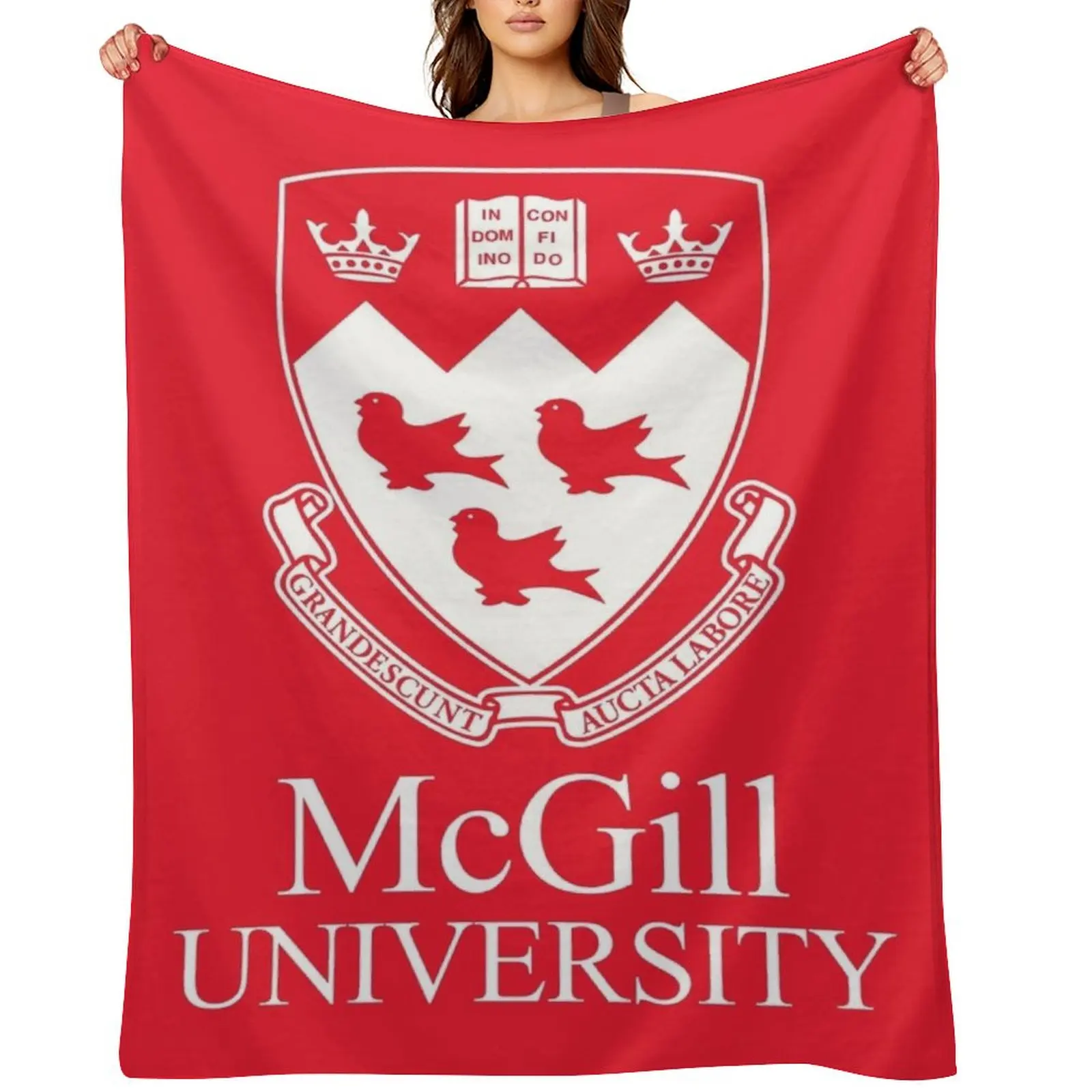

McGill University Throw Blanket cosplay anime Flannel Fabric Custom bed plaid Blankets