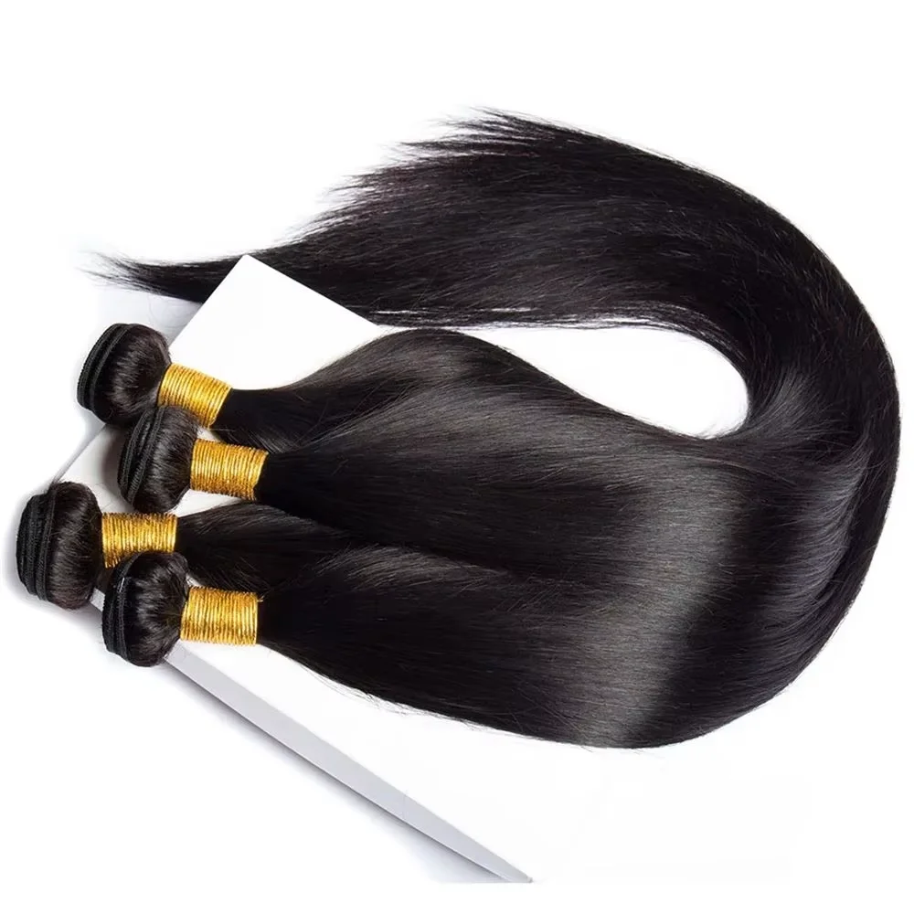 10a 30 32 Inch Menselijk Haar Bundels Brazilian Hair Weave Bundels 1/3/4 Pcs Bot Rechte Bundels Dubbele Inslag Human Hair Extensions