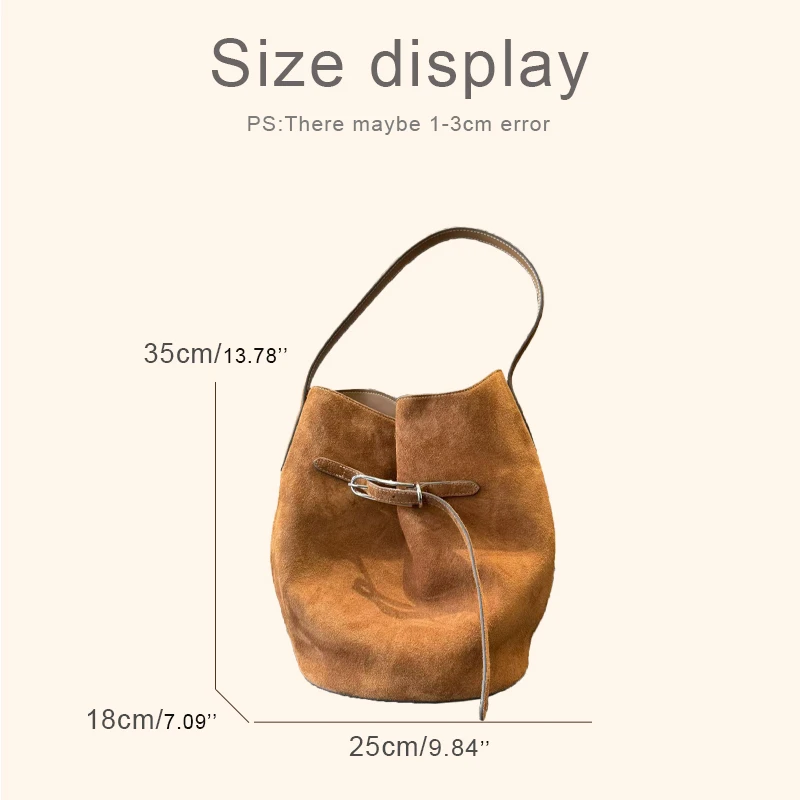 Custom initials Natural Cowhide Bucket Bags For Women Luxury Designer Handbags Purses 2025 New In Belt Buckle Underarm Shoulder