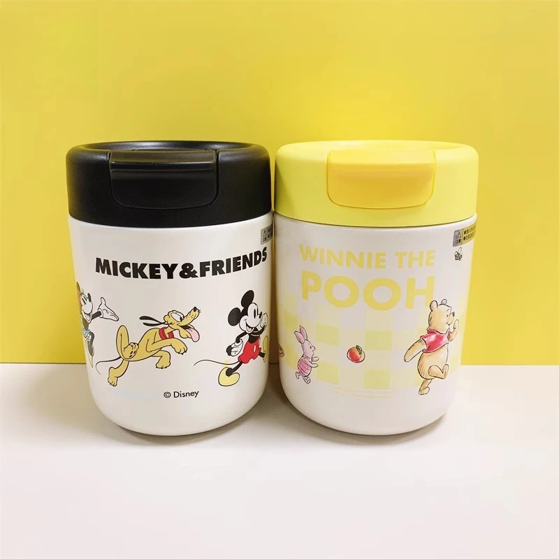 

Стакан Disney с вакуумной изоляцией: дорожная кружка из нержавеющей стали с Микки и Пухом, герметичная и компактная