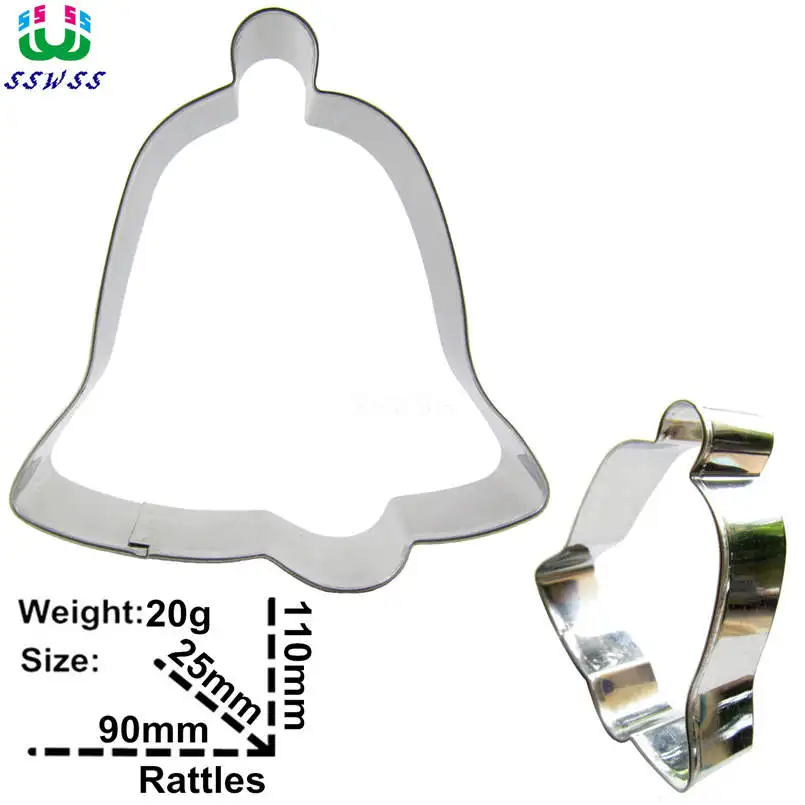 Anniversary Cake Biscuit Stainless Steel Baking Molds,School Bus The Small Bell Shaped Cake Decorating Fondant Cutters Tools