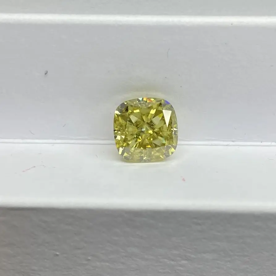 6mm 11mm Cushion Cut Fancy Yellow Moissanite Diamond 1ct 2ct 3ct VVS GRA High Quality Loose Lab Gemstone