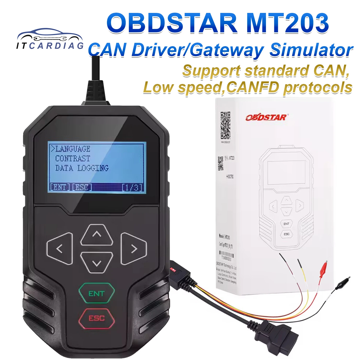 OBDSTAR MT203 CAN Driver/Gateway Simulator MT203 Obdstar Obd2 Simulator Car Electronics Repair Tool Support Dash/Audio