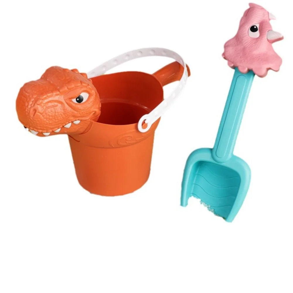 1 Set Portable Beach Sand Play Toys Lightweight Cartoon Beach Bucket Toys ABS Funny Beach Play Toys Children