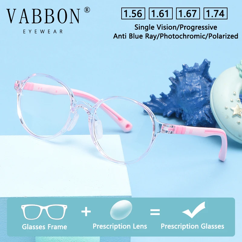 

Vabbon New Fashion Kids Myopia Glasses Anti-Blue Radiation Optical Glasses Teen Goggles Custom Prescription Glasses Photochromic Trd-106