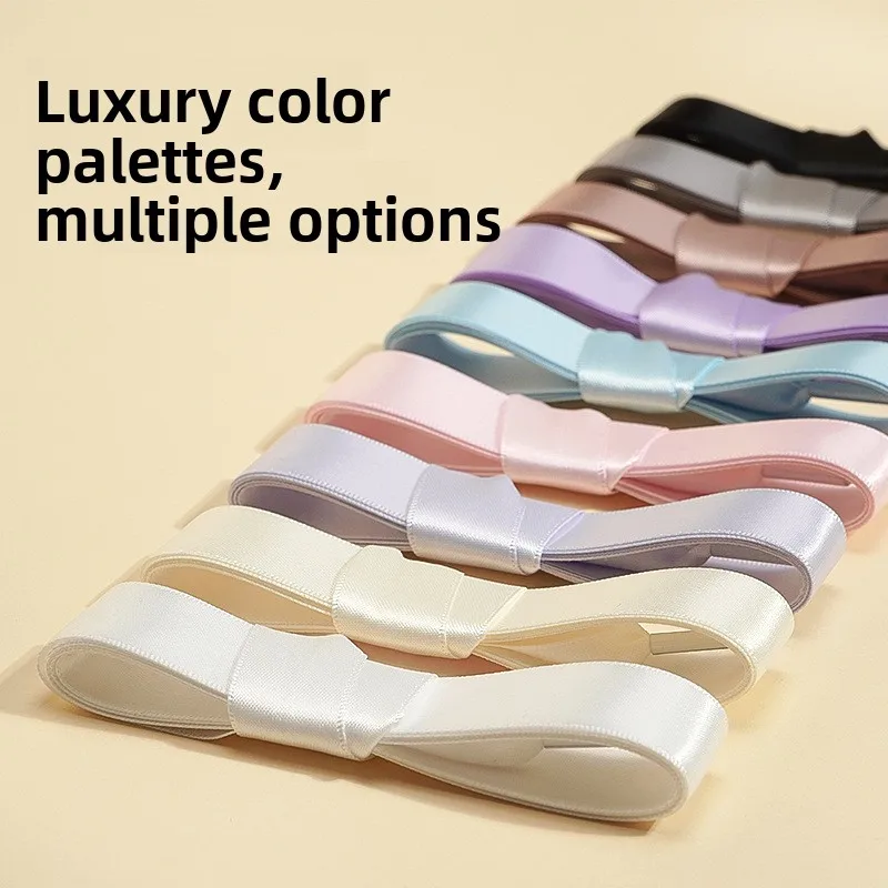 1Pair 2CM Silk Satin Flat Shoelaces 26 Colors Multi Lengths DIY Ribbon Laces for Women Boots Sneakers Shoe Decor