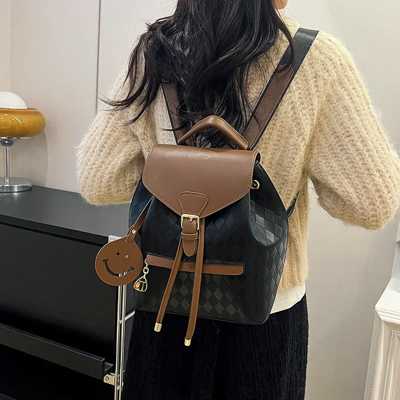Mochila para mujer, nuevo bolso informal para mujer, bolso a cuadros, bolso para ir al trabajo, mochila de viaje al aire libre