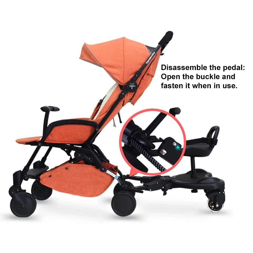 Adaptador de Pedal para cochecitos de bebé, adaptador de Pedal para cochecito de niños, remolque auxiliar para niños, accesorios para tablero de paso