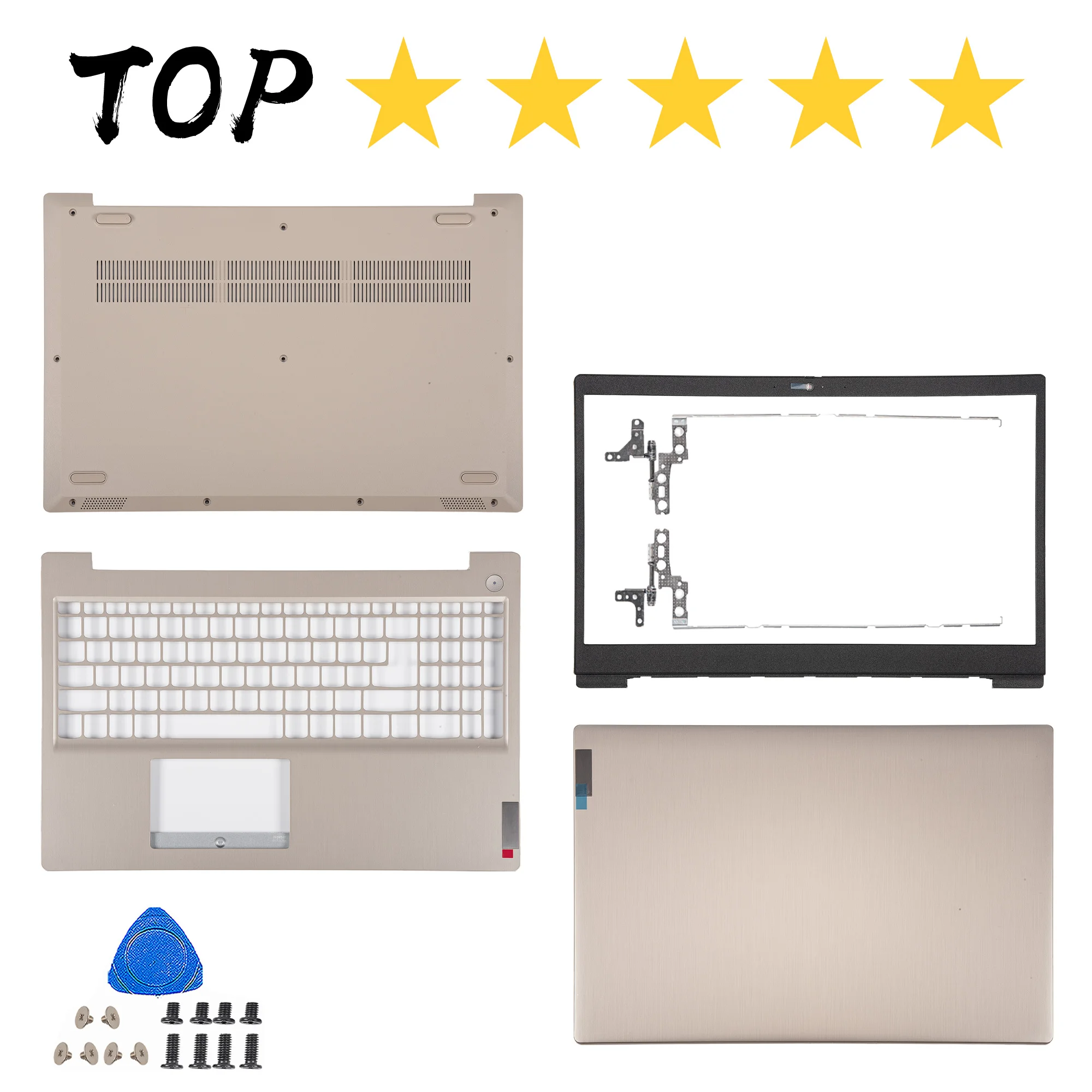 

Laptop Housing Case For Lenovo Ideapad 3 15IIL05 15ARE05 3-15ADA05 15IML05 15ITL05 2020LCDBack Cover Bezel Bottom Hinges Gold