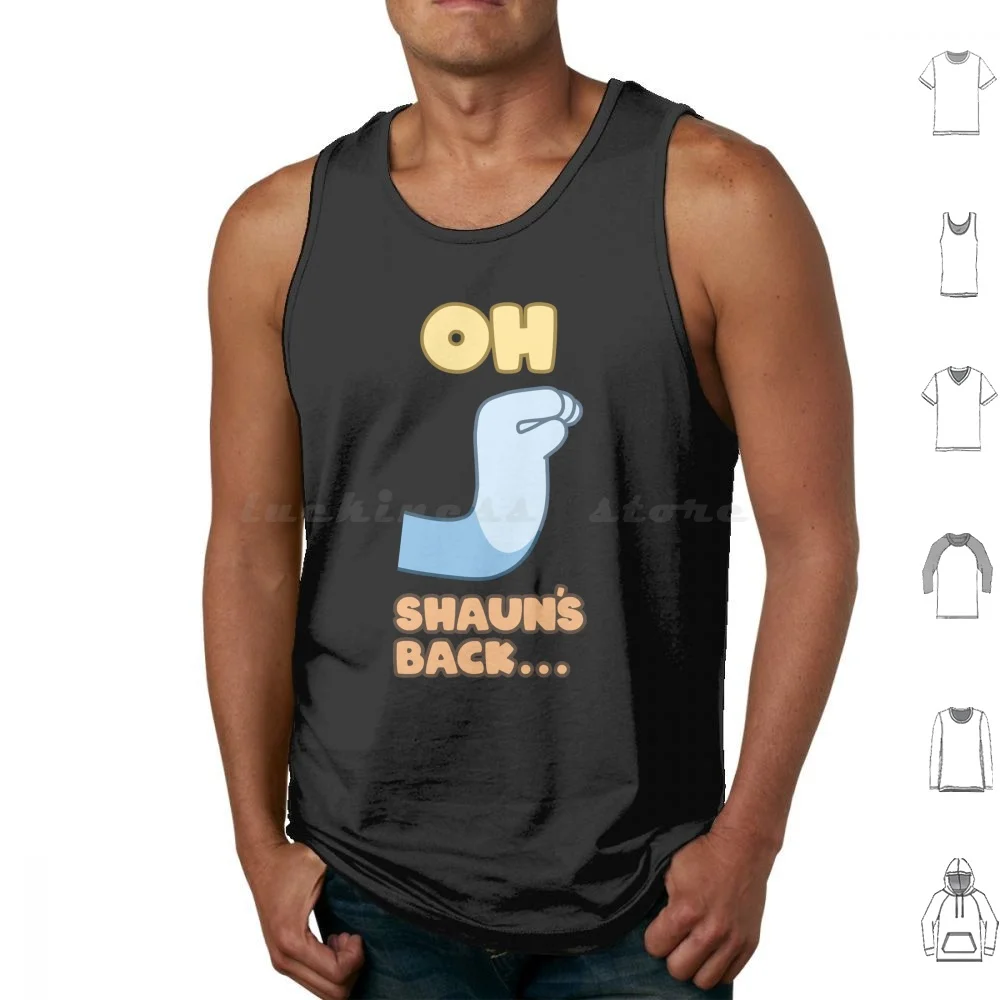 Oh, Shaun _ S Volver... Camisetas sin mangas de algodón con estampado de unicornio y bingo, papá, niños, perro de dibujos animados, Bandit Heeler, unicornio, azul